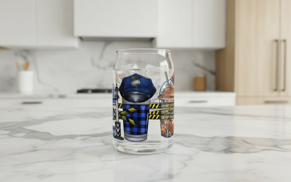 Copas de policía con envoltura UVDTF