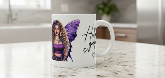 Hello Gorgeous Purple - UVDTF Wrap for cups/hard surfaces sticker