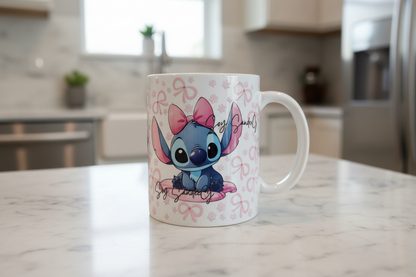 Pink Bows Baby Stitch - UVDTF Wrap for cups/hard surfaces sticker