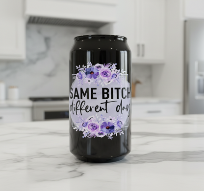 Misma perra, día diferente - Calcomanía UVDTF color lila