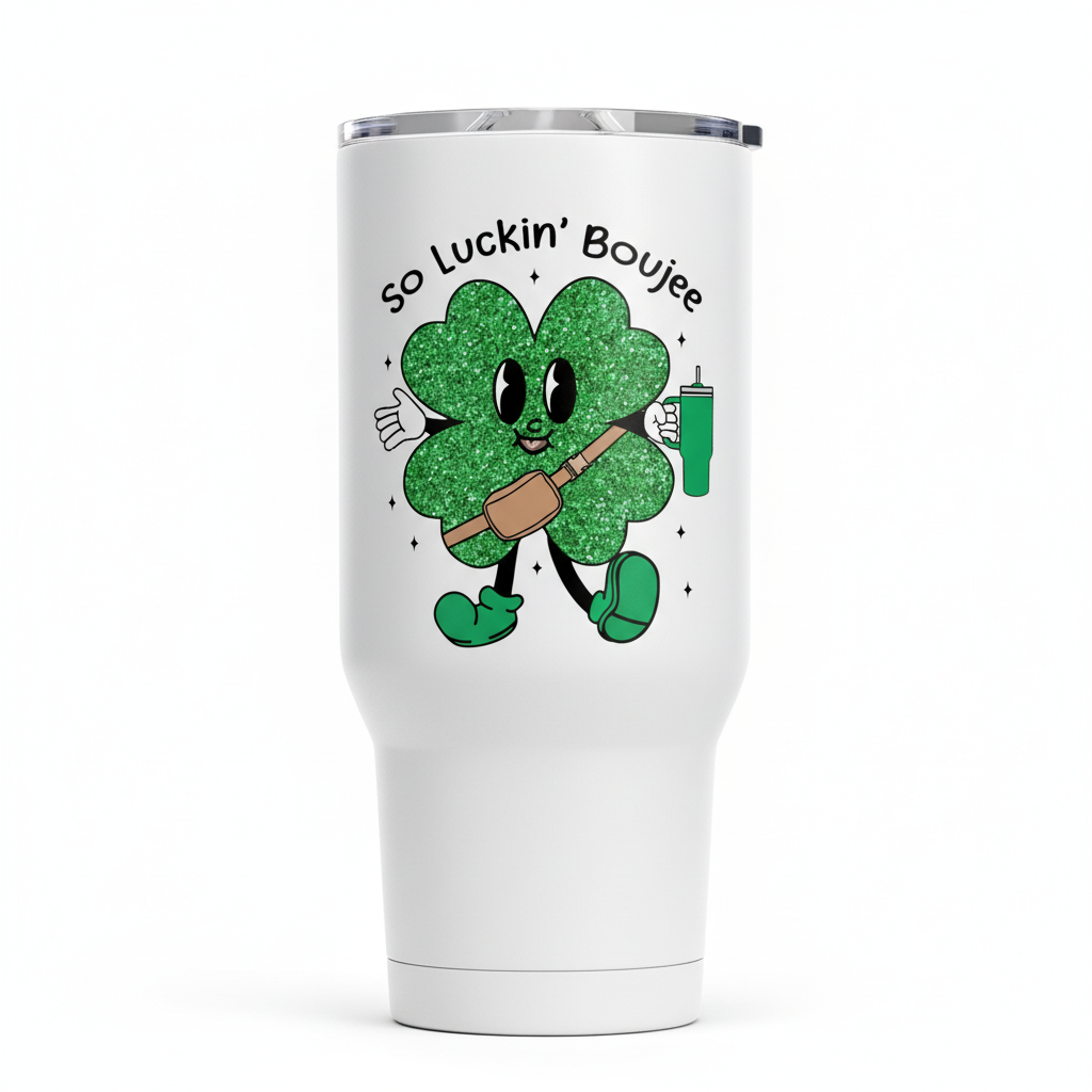 Calcomanía UVDTF de trébol Boujee de So Luckin'