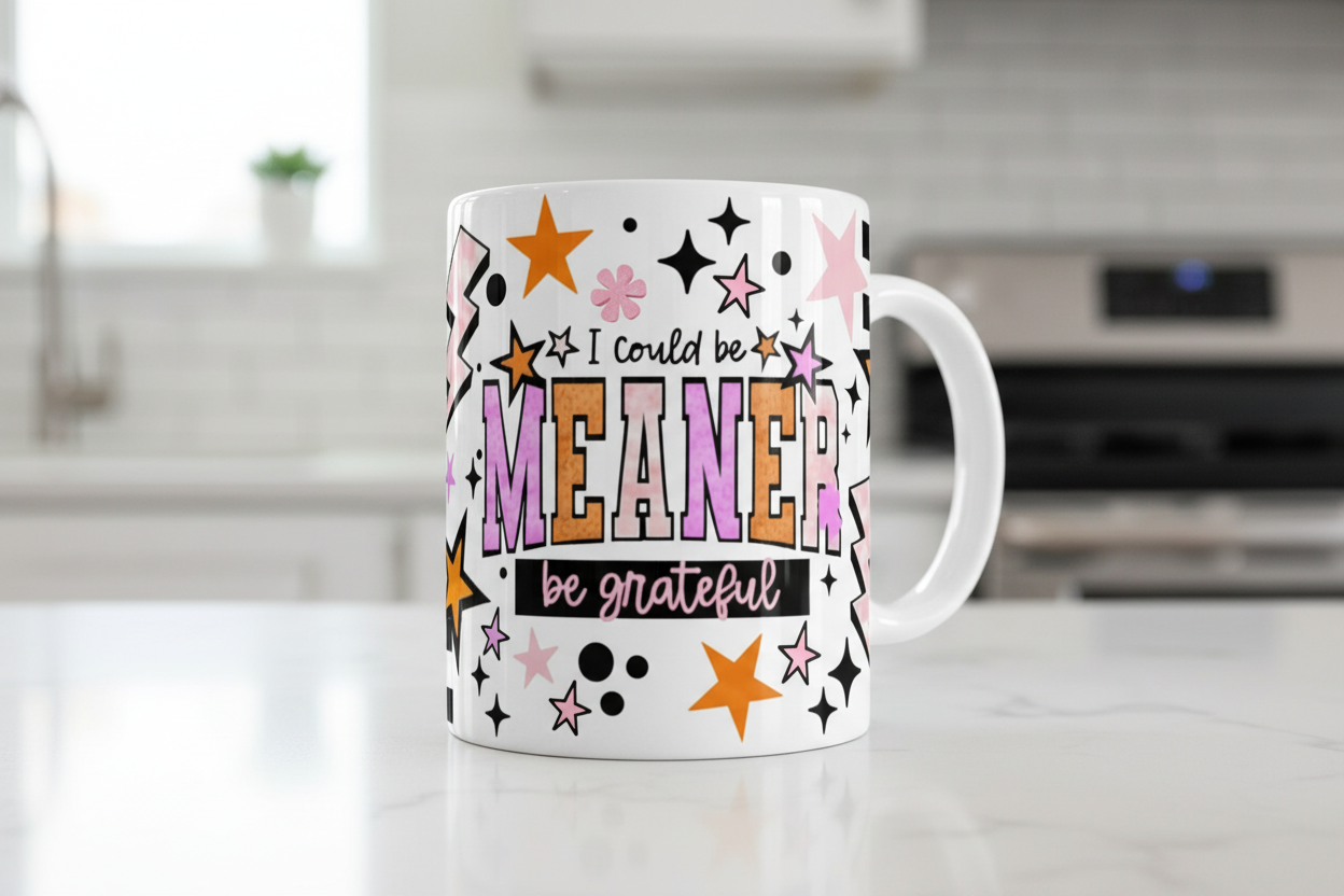 I Could Be Meaner - UVDTF Wrap for cups/hard surfaces sticker