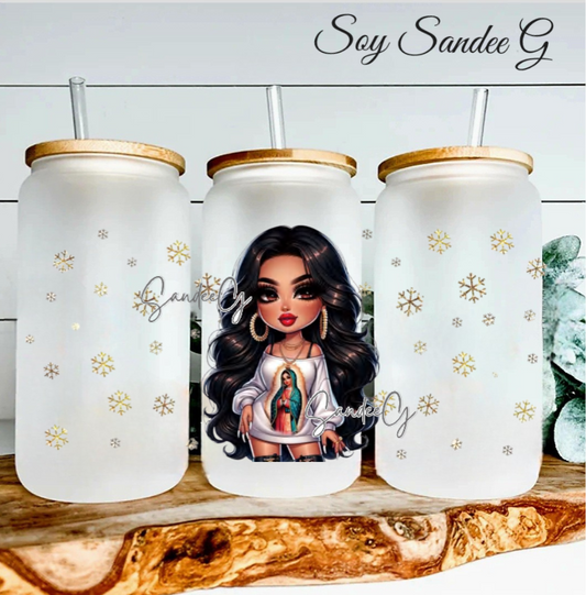 Sexy Religious Snowflake Latina - UVDTF Wrap for cups/hard surfaces sticker