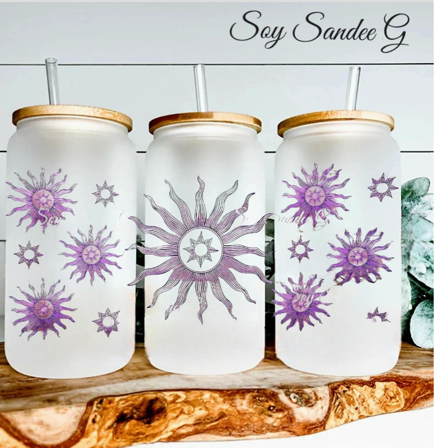 Lilac Suns - UVDTF Wrap for cups/ hard surfaces sticker