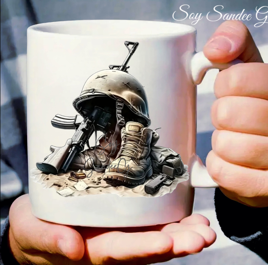 Military Boots & Hat - UVDTF Decal for cups/hard surfaces sticker