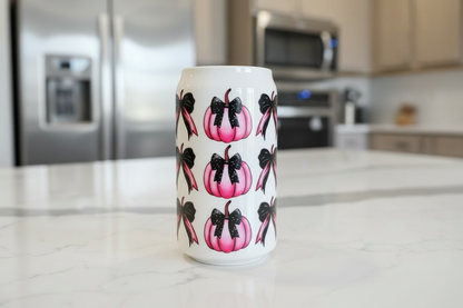Pink Pumpkins & Bows - UVDTF Wrap for cups/hard surfaces sticker