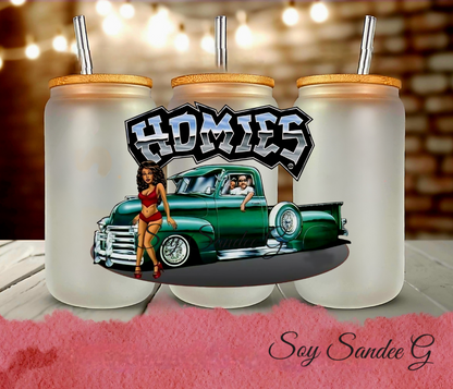 Mini Homies Green Lowrider - UVDTF Decal for cups/hard surfaces sticker