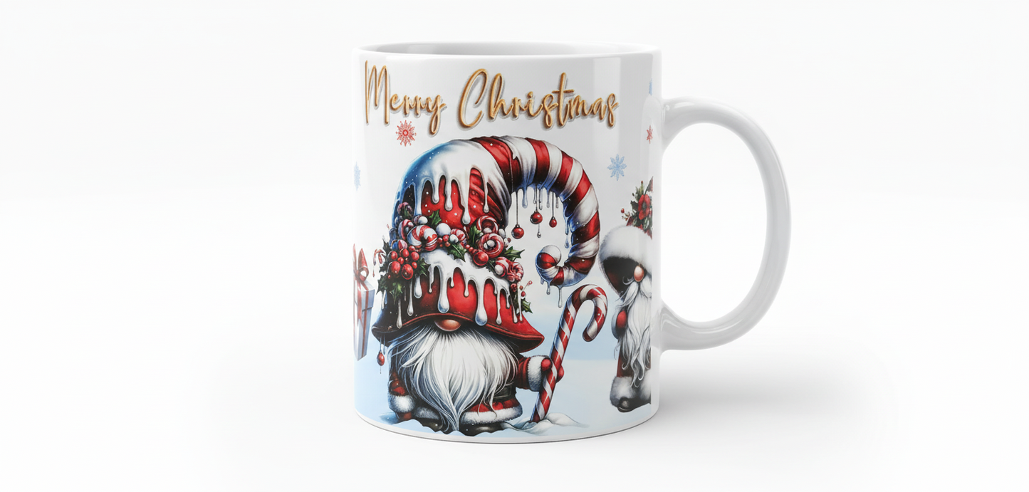 Merry Christmas Red Gnomes - UVDTF Wrap for cups/hard surfaces sticker