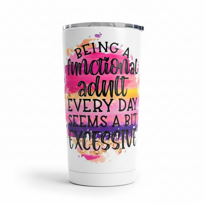 Calcomanía UVDTF para ser un adulto funcional todos los días