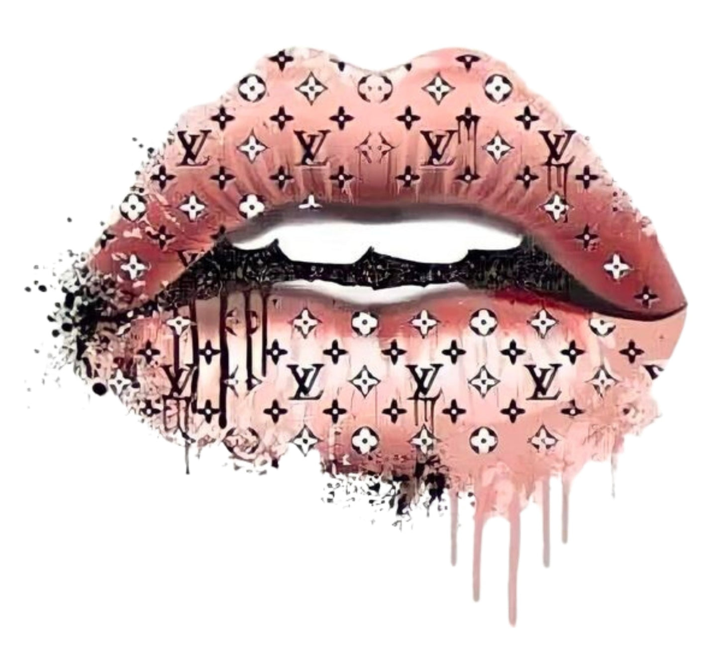 Louis Vuitton Lips - Pink UVDTF Decal