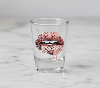 Louis Vuitton Lips (Pink) - UVDTF Decal for shotglass/hard surfaces sticker