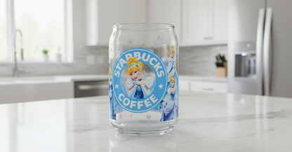 Cinderella Starbucks - UVDTF wrap for cups/hard surfaces sticker