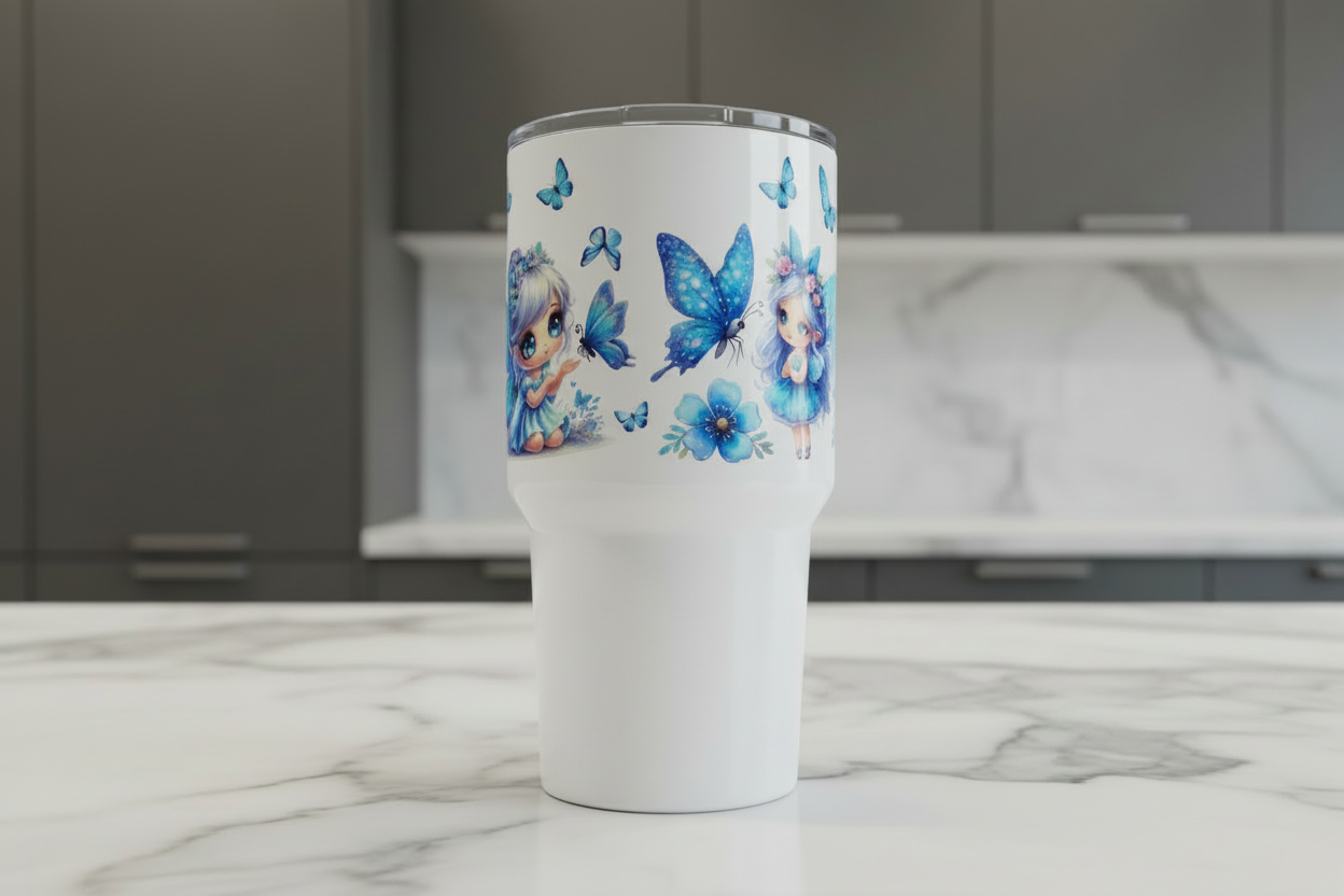 Blue Fairies - UVDTF Wrap for cups/hard surfaces sticker