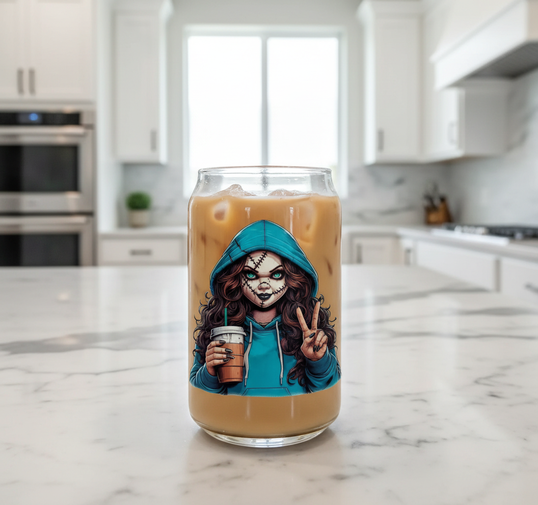 Blue Hoodie Chucky Girl - UVDTF Decal for cups/hard surfaces sticker