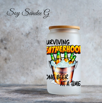 Surviving Fatherhood One Beer at a Time - UVDTF Decal for cups/hard surfaces sticker