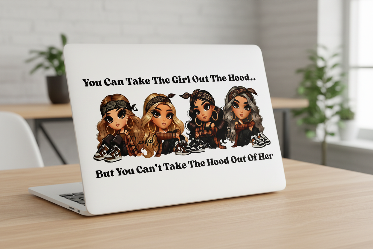 Girlz N Da Hood - UVDTF Wrap for cups/hard surfaces sticker