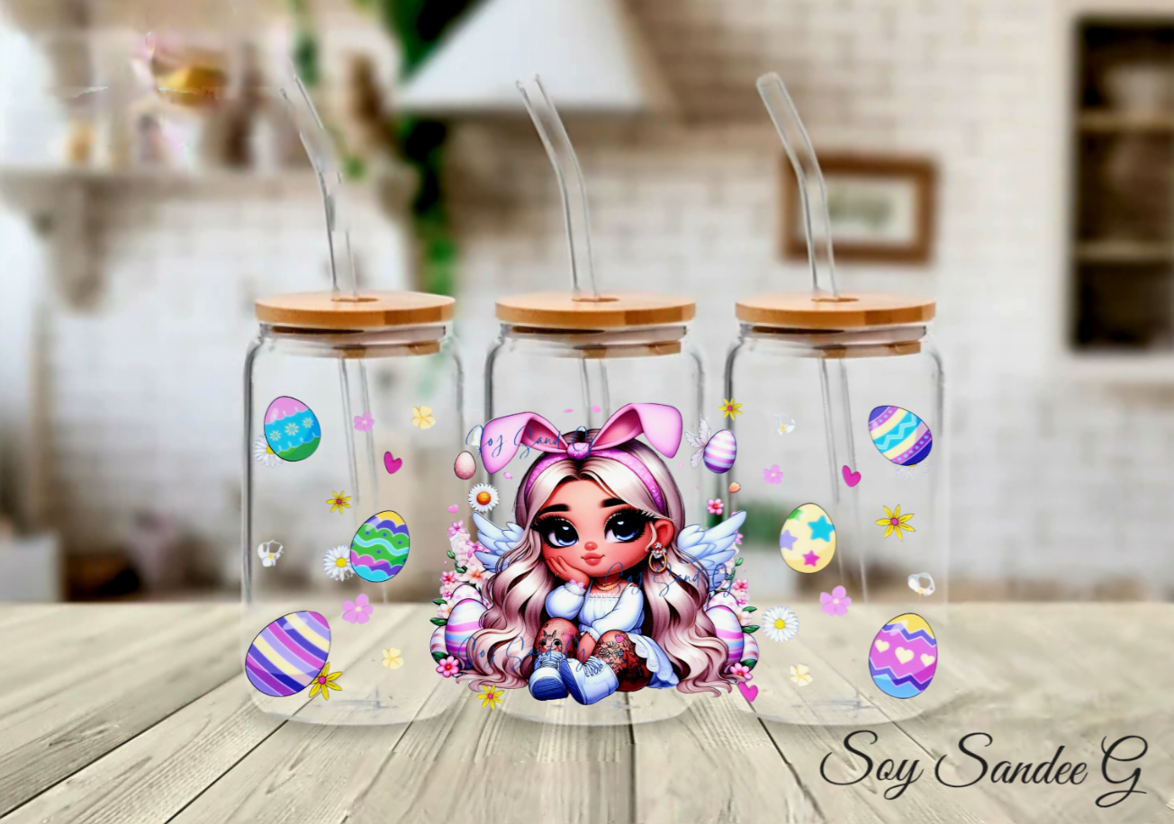 Blondy Easter Cutie - UVDTF Wrap for cups/hard surfaces sticker