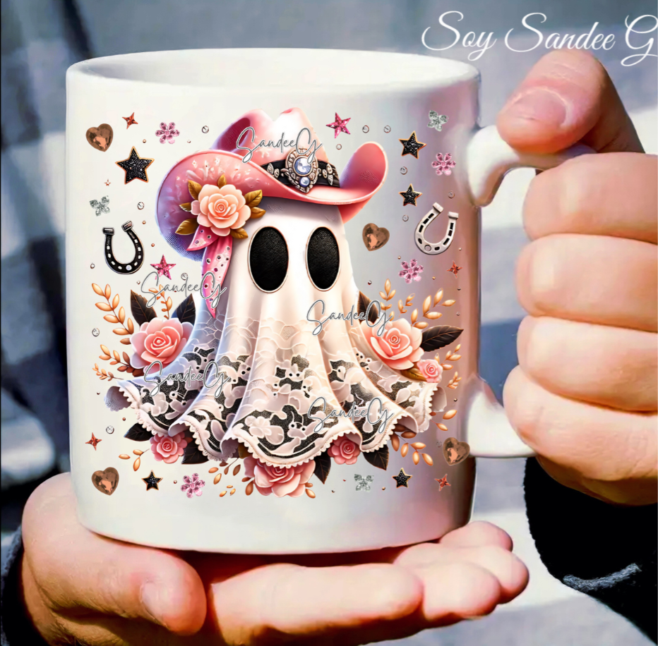 Rodeo Pink Ghost - UVDTF Decal for cups/hard surfaces sticker