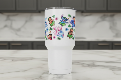 Stitch Luau - UVDTF Wrap for cups/hard surfaces sticker
