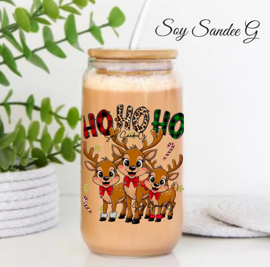 Ho Ho Ho Reindeers - UVDTF Decal for cups/hard surfaces sticker