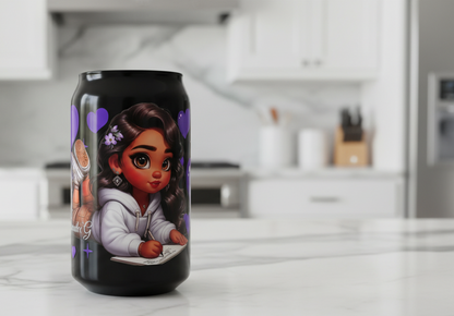 Purple Writing Cutie - UVDTF Wrap for cups/hard surfaces sticker