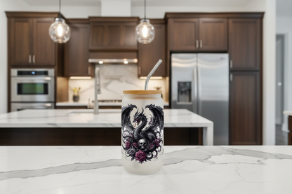 Black Dragon & Roses - UVDTF Decal for cups/hard surfaces sticker