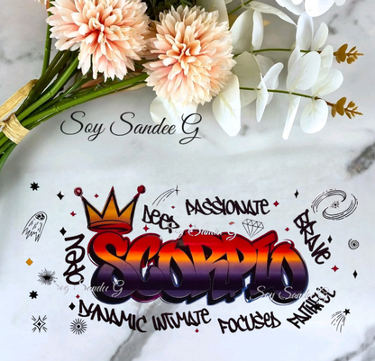 Graffiti Scorpio - UVDTF Wrap for cups/hard surfaces sticker