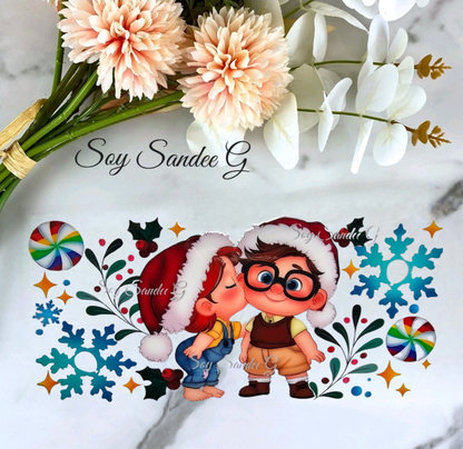 X-mas Kiss Couple - UVDTF Wrap for cups/hard surfaces sticker
