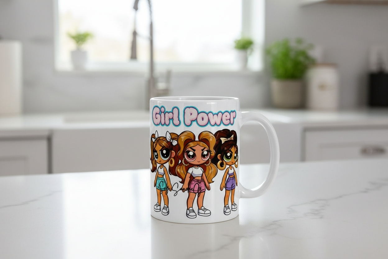 Puff Girl Power  - UVDTF Decal for cups/hard surfaces sticker