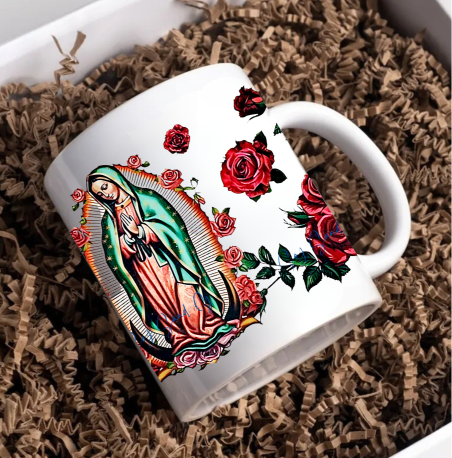 Virgen de Guadalupe & Roses #2 - UVDTF Wrap for cups/hard surfaces