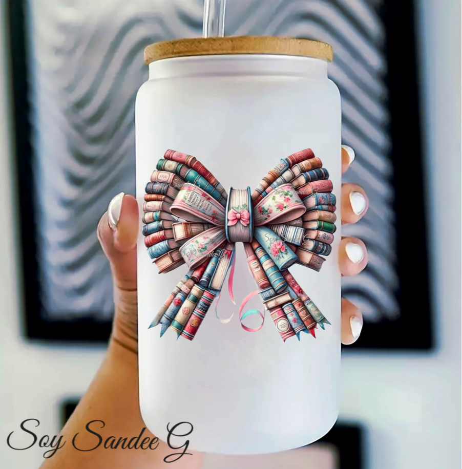 Books Coquette Bow - UVDTF decal for cups/hard surfaces sticker