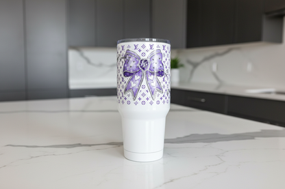 Purple Louis Vuitton Bow - UVDTF Wrap for cups/hard surfaces sticker