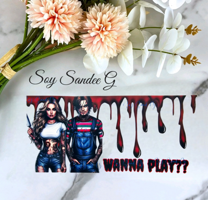 Envoltura UVDTF de calaveras coloridas