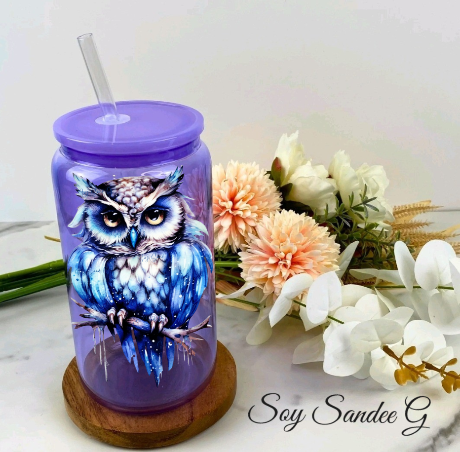 Blue Owl - UVDTF Decal for cups/hard surfaces sticker