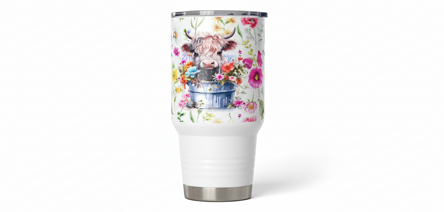 Highland Cow #10 - UVDTF Wrap for cups/hard surfaces sticker
