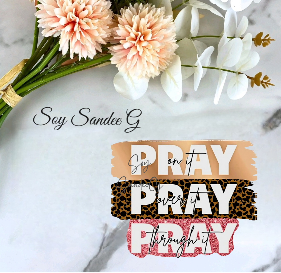 Pray On It - UVDTF Small Decal for cups/hard surfaces sticker