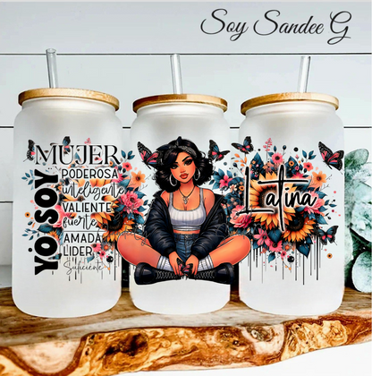 Yo Soy Mujer Latina (I'm a Latin Woman) - UVDTF Wrap for cups/hard surfaces sticker