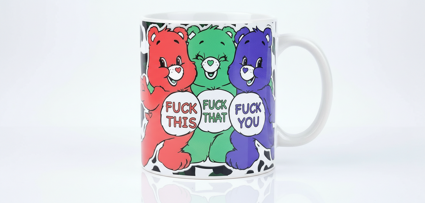 3 F'd Naughty Bear - UVDTF wrap for cups/hard surfaces sticker