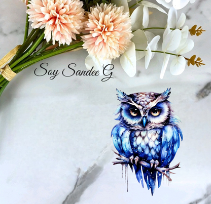 Blue Owl - UVDTF Decal for cups/hard surfaces sticker
