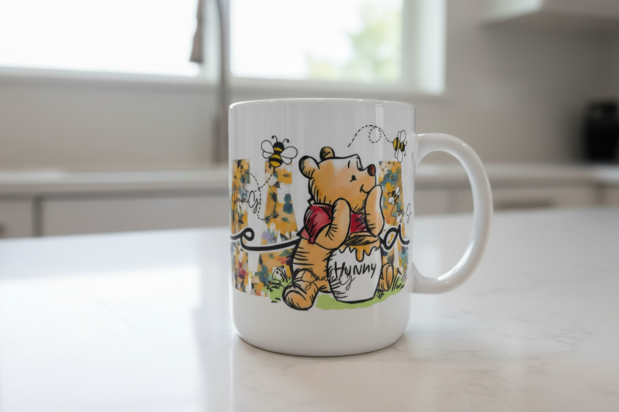 Mama Pooh Bear - UVDTF wrap for cups/hard surfaces sticker