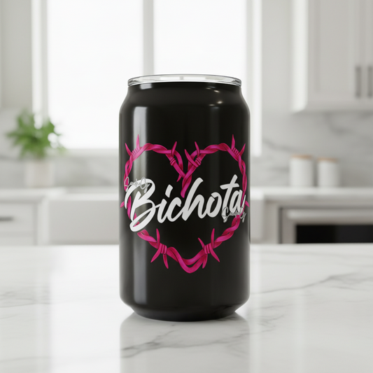 Bichota Heart Dark Pink - UVDTF Decal - Clear Background 4" for cups/hard surfaces sticker