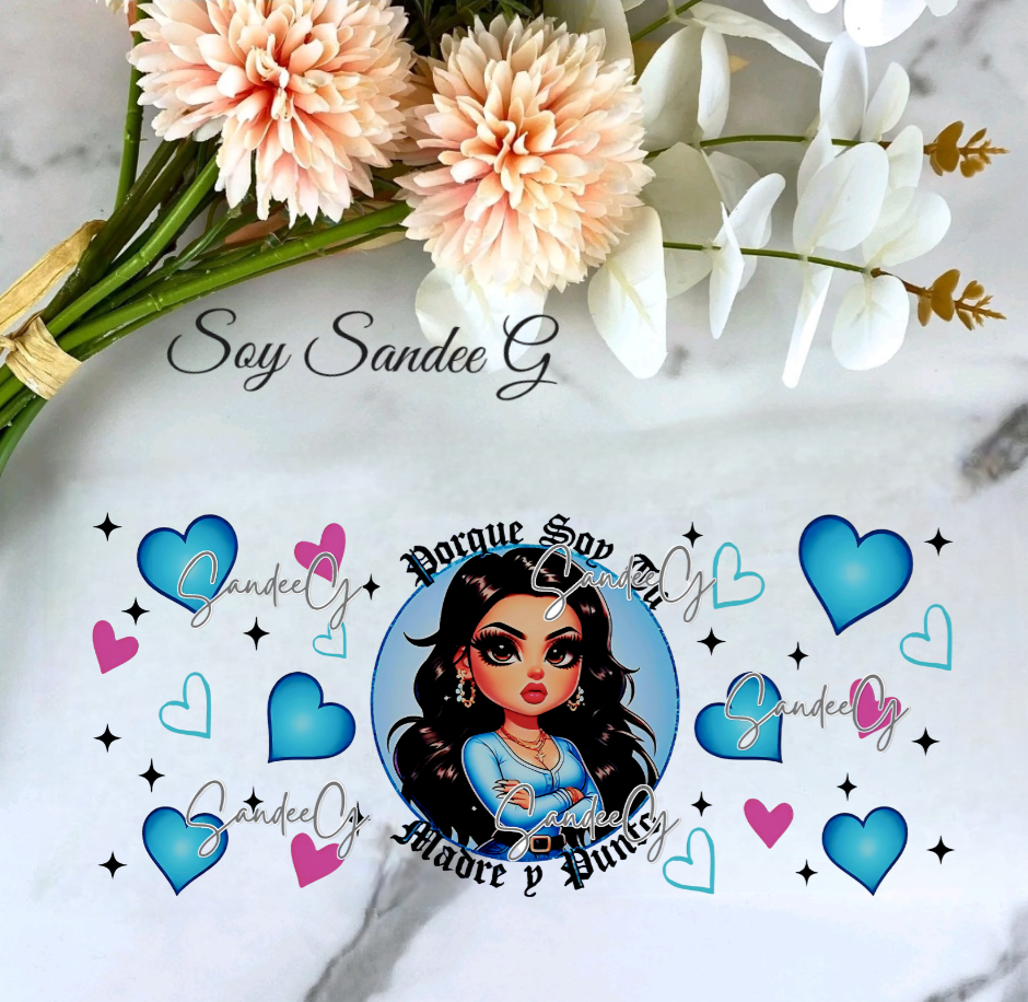 Porque Soy Tu Madre y Punto - UVDTF Wrap for cups/hard surfaces sticker