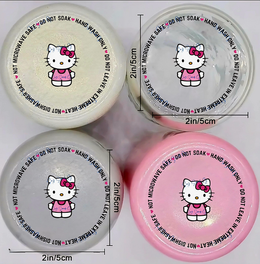 Hello Kitty Cup Care - UVDTF Decal with cup instructions sticker