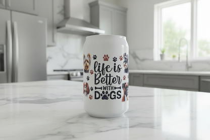 Life is Better with Dogs #8 - UVDTF Wrap for cups/hard surfaces sticker