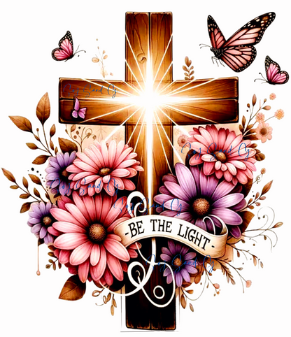 Be the Light Cross - UVDTF Decal for cups/hard surfaces sticker