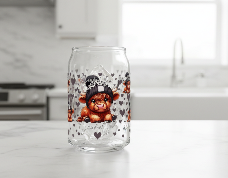 Baby Highland Cow #2 - UVDTF Wrap for cups/hard surfaces sticker