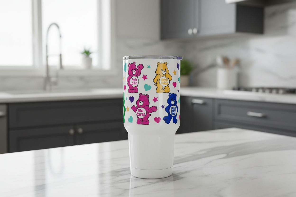 8 Naughty Bears - UVDTF Wrap for cups/hard surfaces sticker
