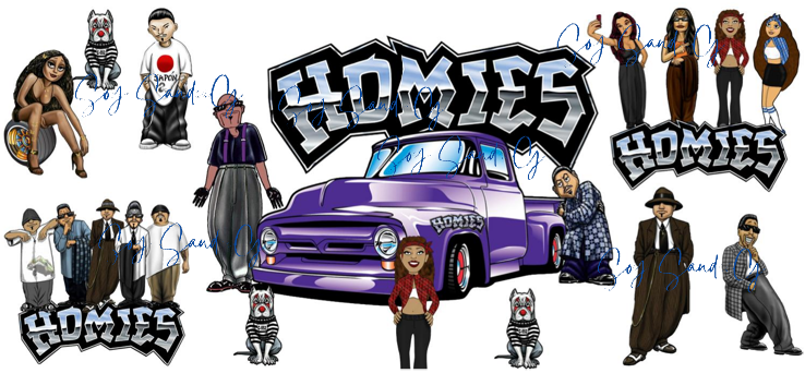 Homies Purple - UVDTF Wrap for cups/hard surfaces sticker