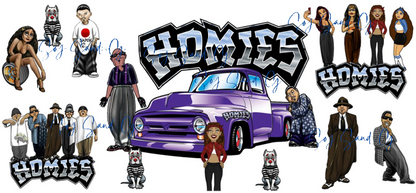 Homies Purple - UVDTF Wrap for cups/hard surfaces sticker