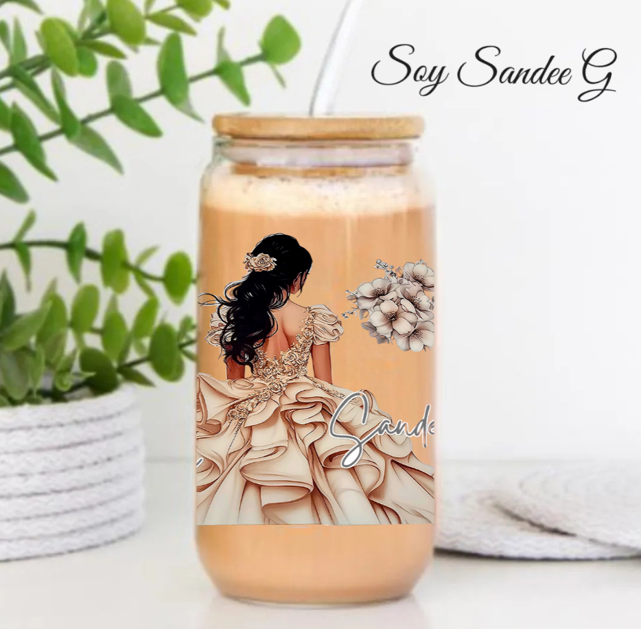 Mis Quince Beige - UVDTF Wrap for cups/hard surfaces sticker